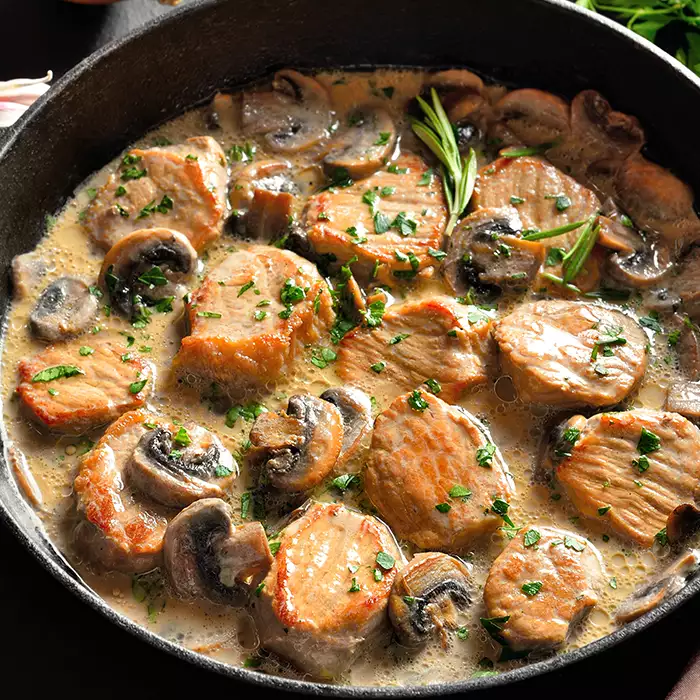 Escalope de veau à la crème